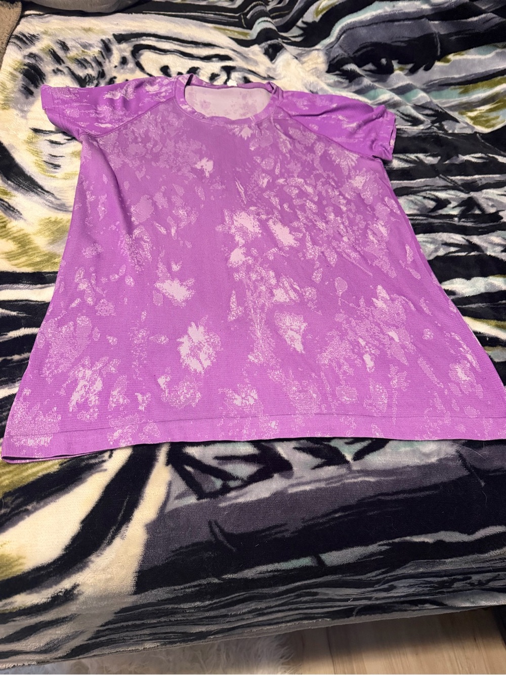 lululemon athletica Purple Tie-Dye Short Sleeve Tee
